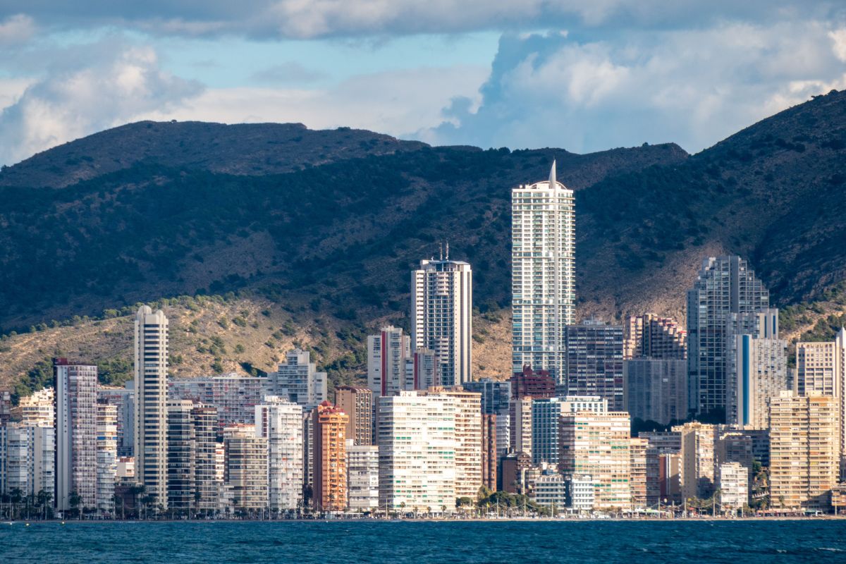 Benidorm Skyline mit Hotels und Strand